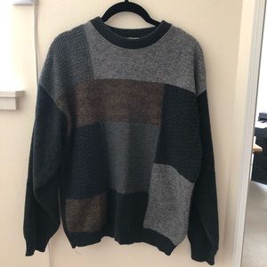 vintage color block sweater